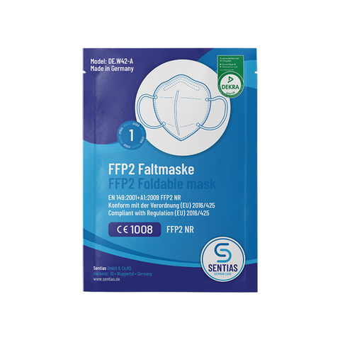 Sentias FFP2 NR Atemschutzmaske CE1008 (1er Packung)